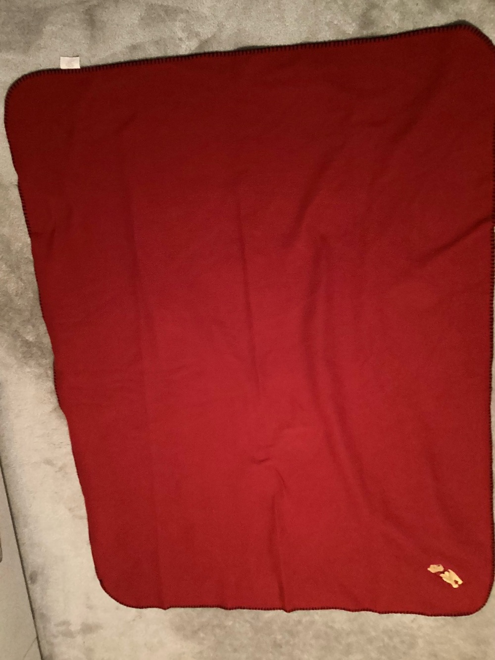 Red Fleece Winnie The Pooh Throw
